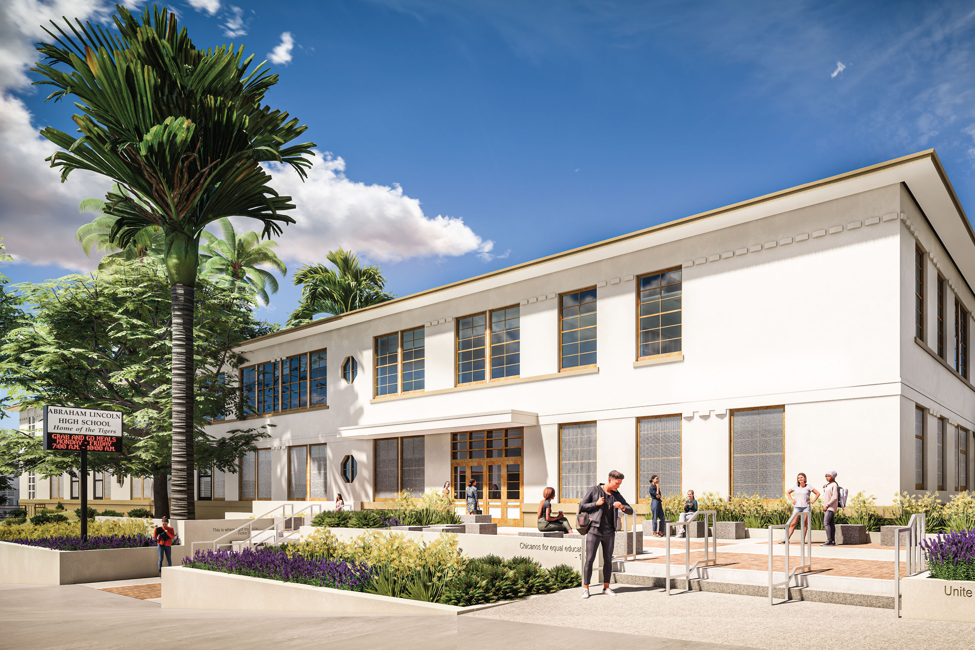 Abraham Lincoln High School modernization rendering